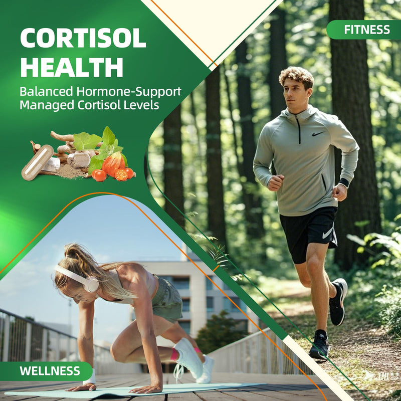 [Australia] - Cortisol Supplements for Women Men, 10-in-1 Cortisol Detox with Ashwagandha, Magnesium, L-Theanine, Balanced Cortisol Levels, Night & Calm Support, 120 Vegan Capsules 120 Count (Pack of 1) 