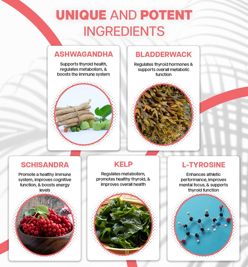 [Australia] - Thyroid Support Gummies - Selenium Supplement & Iodine Supplements for Thyroid Support - Energy Booster for Women and Men - Hypothyroidism Supplements with Metabolism Support 