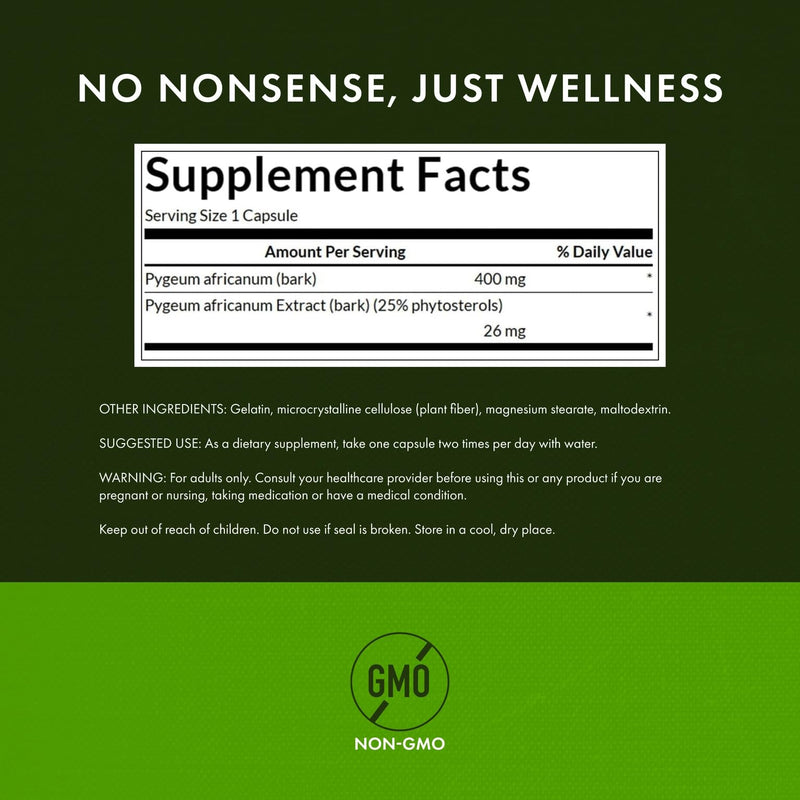 [Australia] - Swanson Pygeum - 400mg Herbal Supplement for Male Prostate Health - Supports Bladder and Urinary Tract Health - 120 Capsules 120 Count (Pack of 1) 