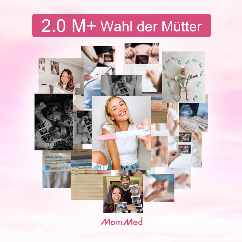 [Australia] - MOMMED Ovulation test strips, 60 practical ovulation test sticks with 60 urine cups - quick fertility test for women - ovulation test strips 25 mIU/ml 60 pieces (pack of 1) 