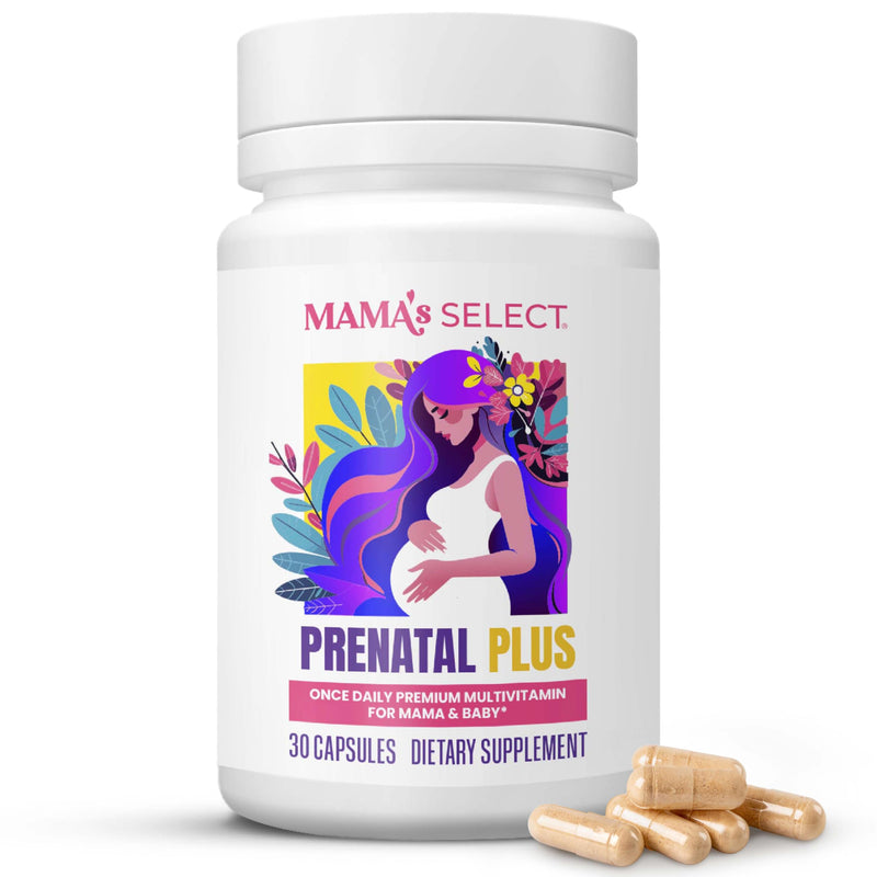 [Australia] - Mama's Select Prenatal Vitamins for Women ‚Äì Allergen-Free, MTHFR Friendly, Methylated Folate & B Vitamins, Easy-to-Digest, Supports Fetal Development, Once Daily, Vegan, No Biotin 30 Count - Prenatal Plus (Pack of 1) 