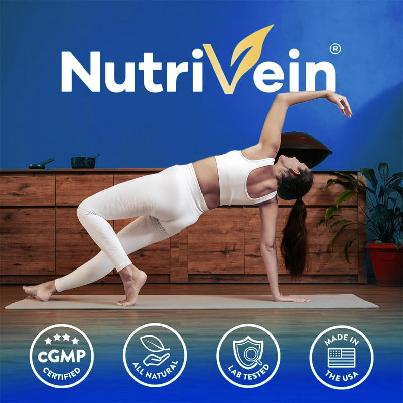 Nutrivein NAD+ Resveratrol Supplement 1200 mg - 60 Capsules, 30 Servings | Synergistic formula for men and women. Supports healthy aging, cognition, metabolism, and overall well-being. Non-GMO. Nad + Resveratrol
