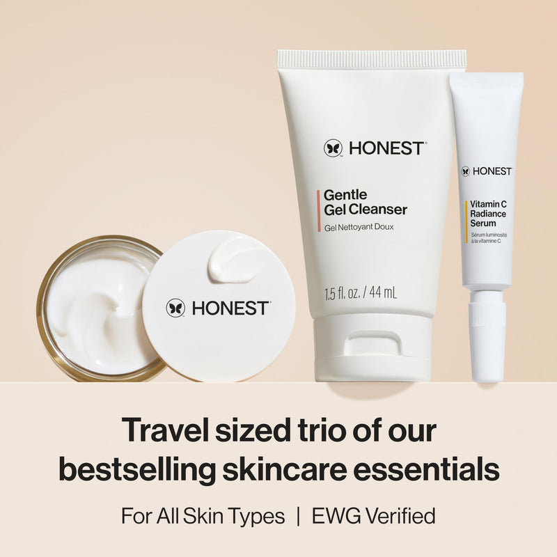 Honest Beauty The Icons Skincare Trio Travel Kit, Sensitive Skin, Vegan 2.4 Fl Oz (Pack of 1)