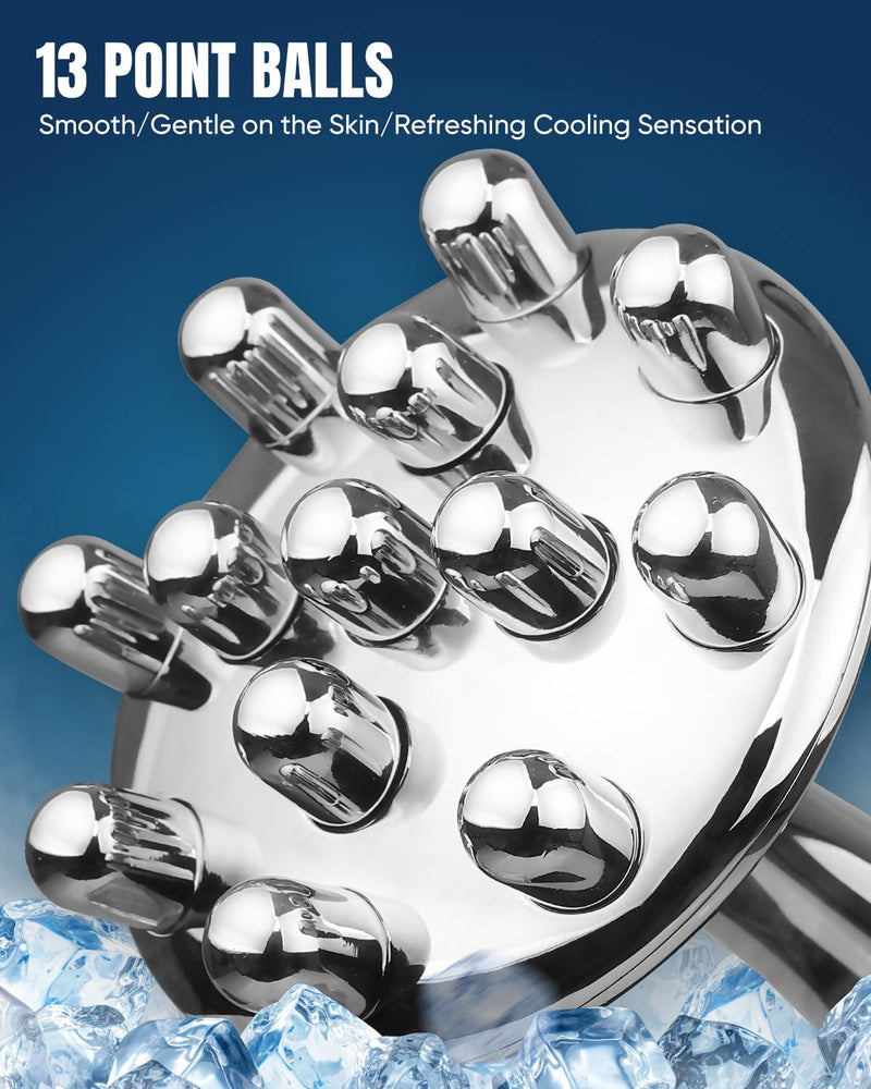 [Australia] - ONUEMP Stainless Steel Cellulite Massager, Fascia Massage Tool Maderoterapia Kit for Gua Sha, Ice Body Sculpting, Lymphatic Drainage, Cellulite Remover, Deep Tissue Pain Relief 