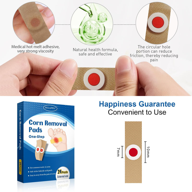 [Australia] - 24 Count Corn Removal Pads for Feet and Toe, Corn Feet Remover for Feet Extra Strength, Callous Remover 24 Beige 