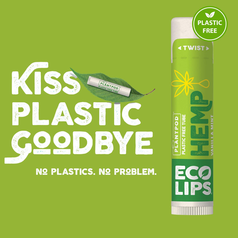 Eco Lips Organic Hemp Lip Balm Vanilla Mint, 6 pack | With Coldpressed Hempseed Oil, Coconut Oil, and Vitamin E | Deeply Moisturizes Dry, Chapped Lips 6 Count (Pack of 1)