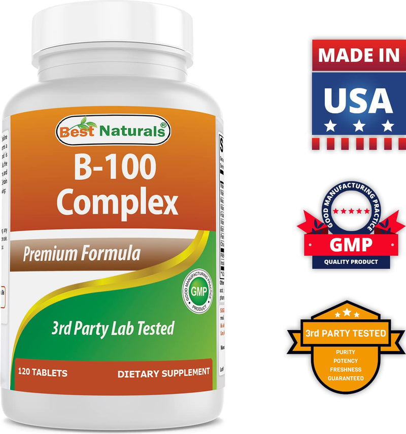 Best Naturals B 100 Complex 120 Tablets (120 Count (Pack of 3))