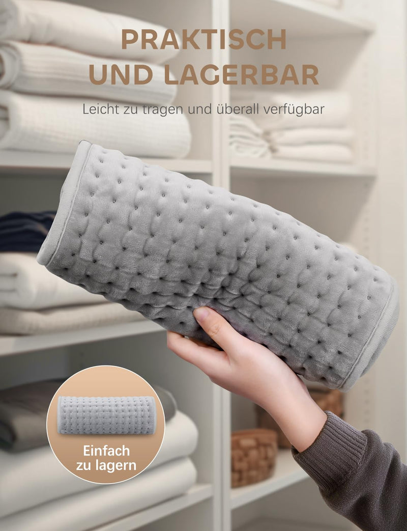 [Australia] - UOHHBOE heating pad 60 x 30 cm heat pad PTC rapid heating 9 temperature levels automatic switch-off overheating protection machine washable with suitable for neck, shoulders, thighs 