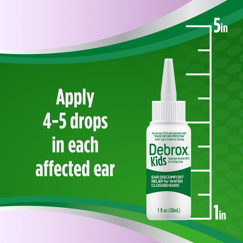 [Australia] - Debrox Kids Ear Discomfort Relief, Ear Drying Drops for Kids and Toddlers, 1 Fl Oz 