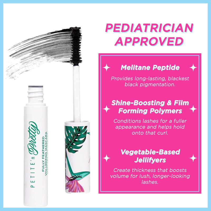 [Australia] - Petite 'n Pretty Eye Makeup Set for Kids - Makeup for Tweens & Teens - Fully Feathered Volumizing Mascara, Eyeliner, Made in the USA, w/Gift Bag 