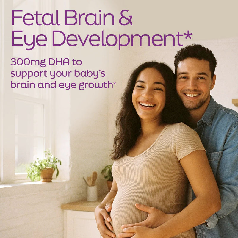 [Australia] - Root'd Prenatal DHA - 300mg Pure Vegan Omega-3 DHA from Algal Oil, Plant-Based Prenatal Supplement for Pregnancy, Fetal Brain & Eye Development, Non-GMO, Lemon & Rosemary Flavor, 30 Softgels 