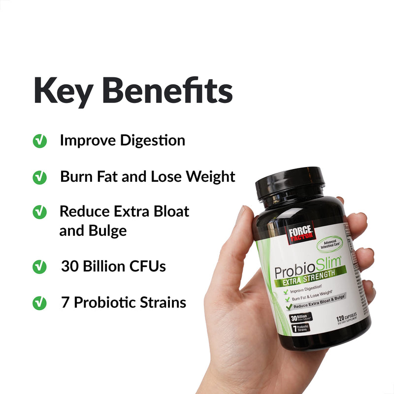 Force Factor ProbioSlim Apple Cider Vinegar Gummies with Organic, LactoSpore Probiotics & ProbioSlim Extra Strength Probiotic Supplement for Women and Men with 30 Billion CFUs