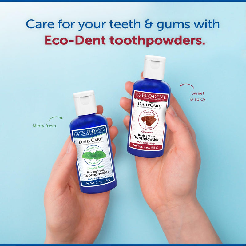 ECO-DENT DailyCare Toothpowder Cinnamon 2 oz Bottle - 2 Pack 2 Ounce (Pack of 2)