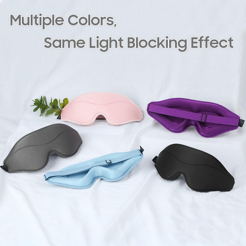 [Australia] - Sleep Mask - Total Blackout 3D Sleeping Mask, Super Lightweight & Silky Soft Eye Mask for Sleeping, Fully Adjustable Fit for Home, Office, Traveling, Meditation, Yoga, Pink 