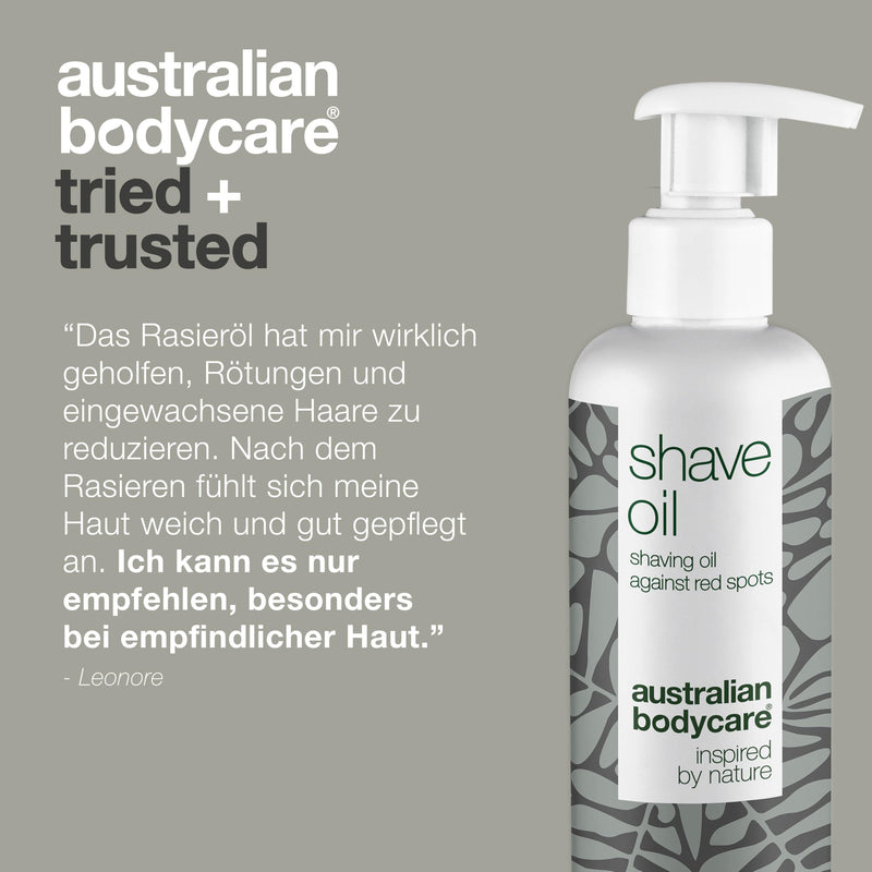 [Australia] - Shaving oil for the whole body - Shaving Oil (250 ml) Shaving oil against irritation, redness and razor bumps - The result: smooth, gentle, with pleasingly less irritation and redness 
