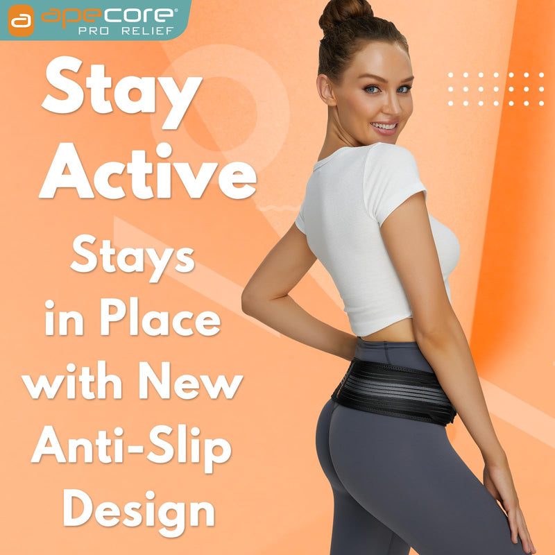 [Australia] - Sacroiliac Hip Belt for Women and Men That Alleviates Sciatic, Pelvic, Lower Back, Leg and Sacral Nerve Pain Caused by Si Joint Dysfunction| Hip Brace (Regular) Grey REGULAR (Hip Size 32-47 inch) 