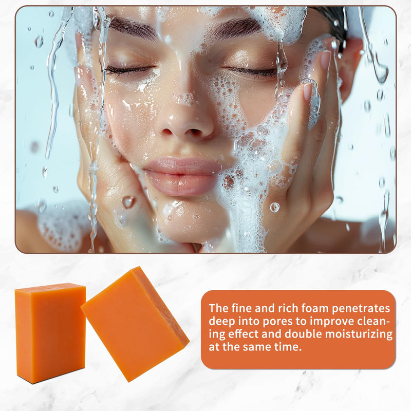 EUQEE 5 oz Glutathione Kojic Acid Soap for Rejuvenating Skin | Soap Bars with Glutathione, Vitamin C, Collagen, Reduces the Appearance of Dark Spots Fine Lines with a Foaming Net