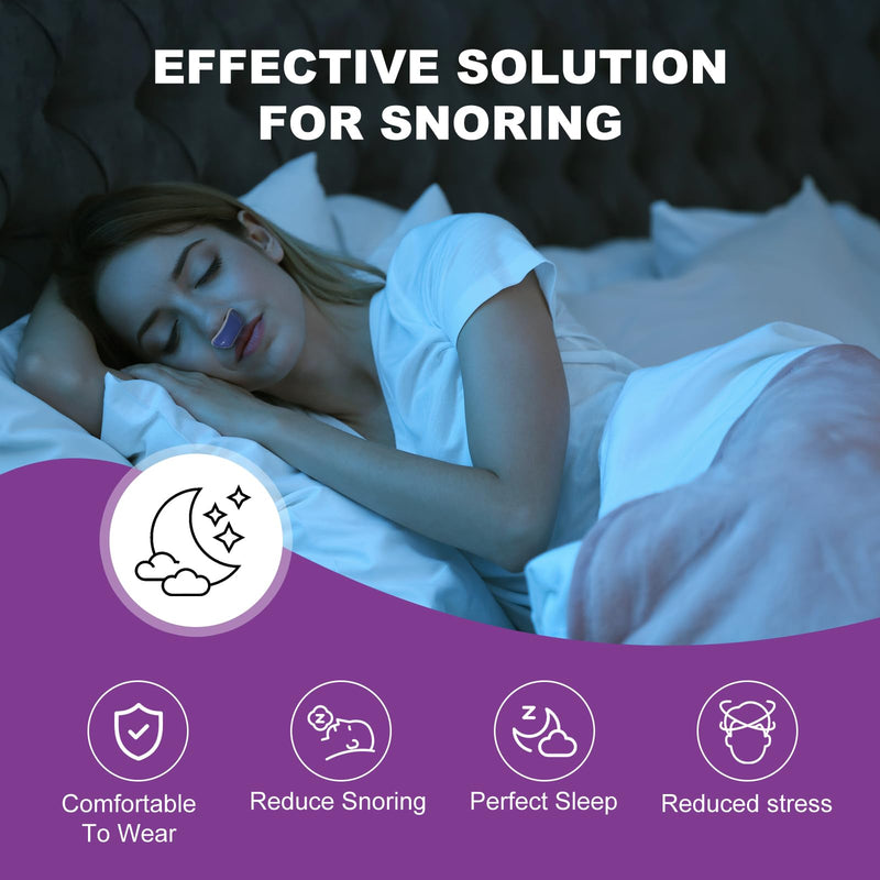 Anti Snoring Devices, Effective Snoring Prevention, Twin Turbine Electric Adjustable and Breathable, Adjustable Wind Speed, Snoring Solution for Men and Women, Suitable for All Nose Shapes. Blue - 013