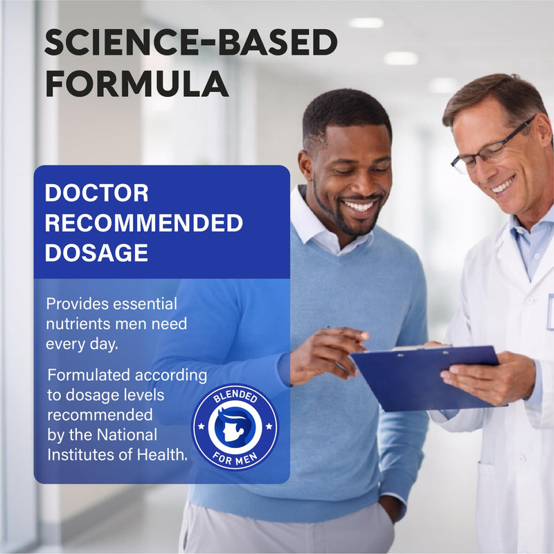 Multivitamin for Men - B-Complex & B12 | Whole Foods & Enzymes - 90 Caps | Mens Multivitamin 46in1 - Energy, Focus & Brain | Men's Health Complex - Bioavailable & Gentle on Stomach - Lab Tested, 1/Day