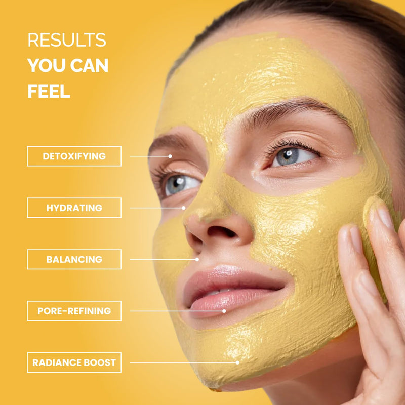 PLANTIFIQUE Korean Turmeric Clay Mask for Dark Spots - Calms, Refines Pores | Hydrating Face Masks with Vitamin C, Kaolin & Bentonite, Aloe Vera - Mascarilla de Arcilla, Includes Spatula, 3.88oz