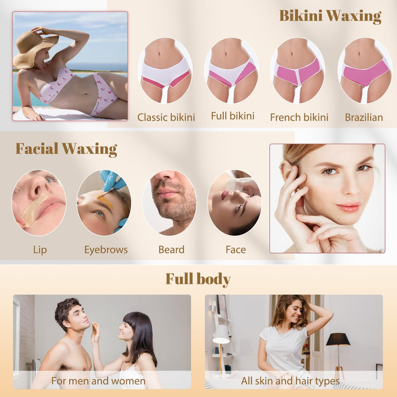 [Australia] - Wax Beads 8 Packs (100g/Each),Hard Wax Beads with 8 Go-To Scents - Wax Beads for Hair Removal and Sensitive Skin, Hard Wax Bags for Body, Face,Legs,Bikini,and Brazilian At-Home Waxing 8 Scents 28 Ounce (Pack of 1) 