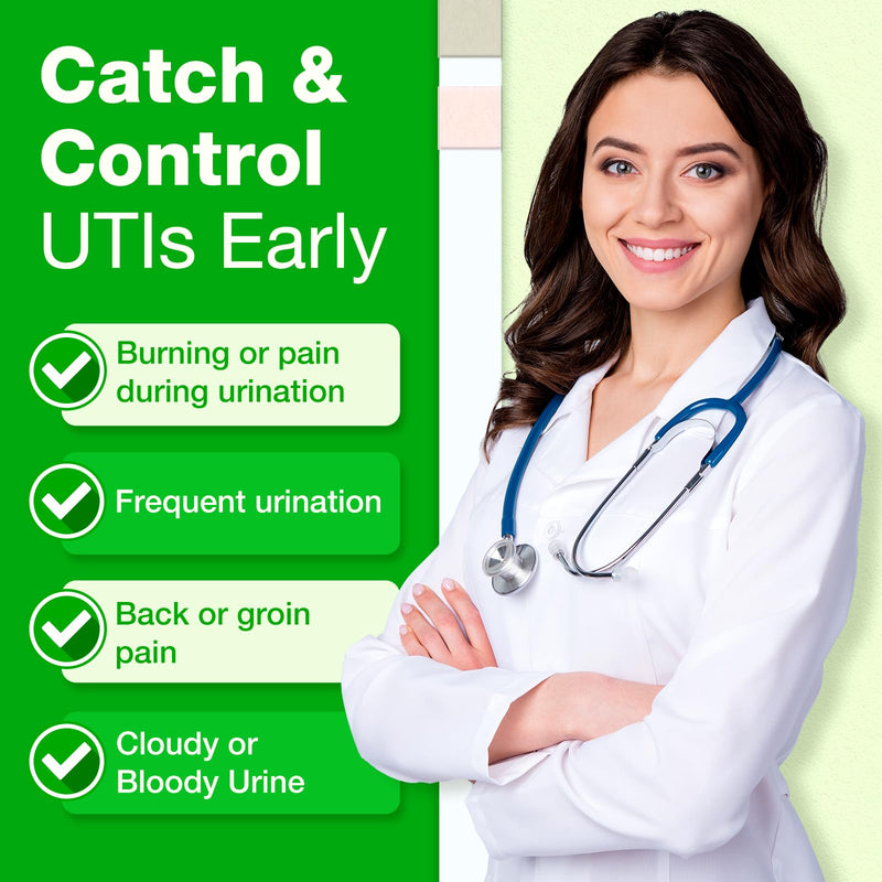 Easy@Home Urinary Tract Infection Test Strips 50 Individual Pack, Urine Test Strips for UTI Infections, Urinalysis Kit, Detect Leukocytes and Nitrites (UTIPOUCH-50P) | Individual Packing Urine Test Strips for UTI Infections, Urinalysis Kit, Detect Leuk...