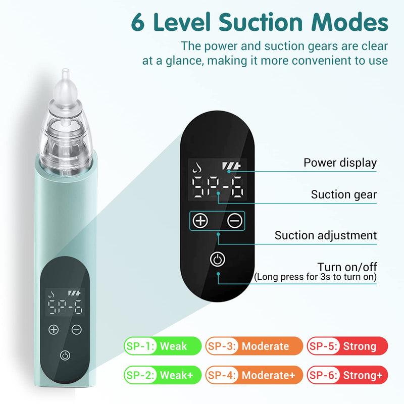 [Australia] - Ear Vacuum Wax Removal Tool, 6 Levels Electric Strong Suction Ear Vacuum Wax Remover, USB Charge Ear Cleaner Ear Wax Vacuum, Ear Wax Suction Remover Device for Adults and Kids (Blue) Blue 