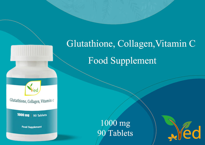 [Australia] - VED Reduced L-Glutathione, Collagen, Vitamin C Tablets | 1000mg x 90 tablets 