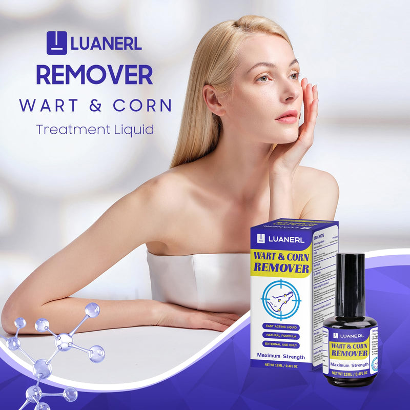 [Australia] - Wart & Corn Remover, 20% Salicylic Acid with Natural Formula, Maximum Strength Freeze Off, Fast-Acting for Warts, PlantarWart, GenitalWart, CommonWart, Callus-0.4 fl oz(12ml) 