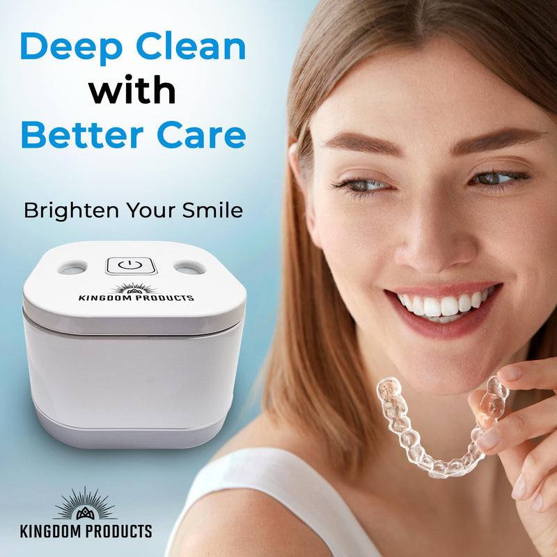 [Australia] - New Ultrasonic Retainer Cleaner with a Larger 200ML Pod, 45kHz Retainer Cleaner Machine for Dentures, Night Guard Cleaner, Mouth Guard Cleaner, Denture Cleaner, Aligner Cleaner 
