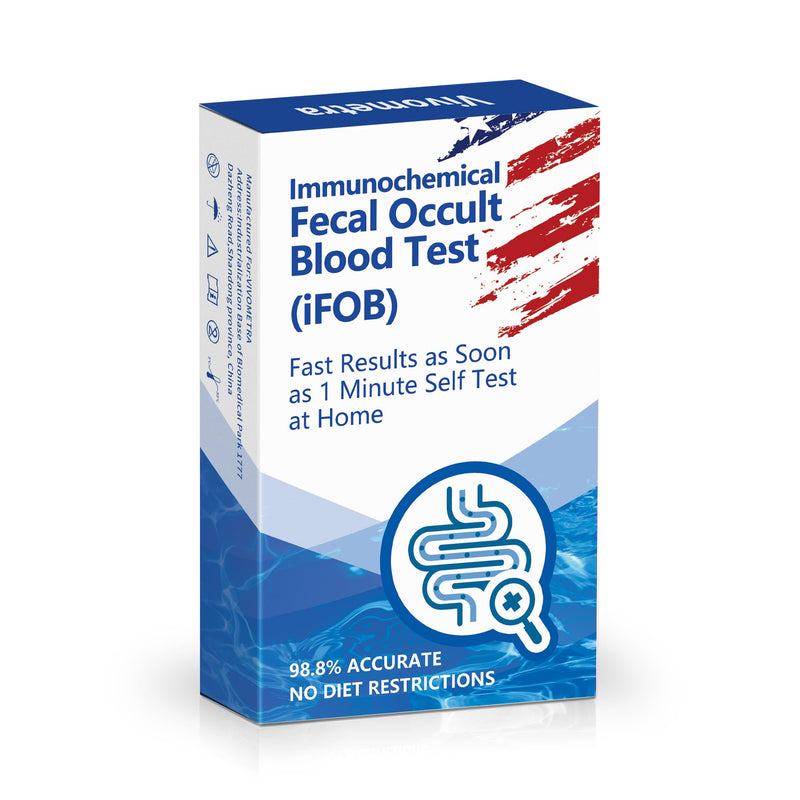 Colorectal Diseases Test at-Home Immunochemical Fecal Occult Blood (iFOB) Colon Screening Test Kit 2 Pack