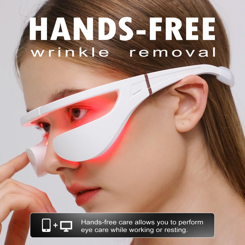 [Australia] - Microcurrent & 880nm Red Light Wrinkle Therapy Glasses,Under-Eye Massager,Used to Treat Eye Wrinkles.LED Eye Perfector (Model: EY-36B) 