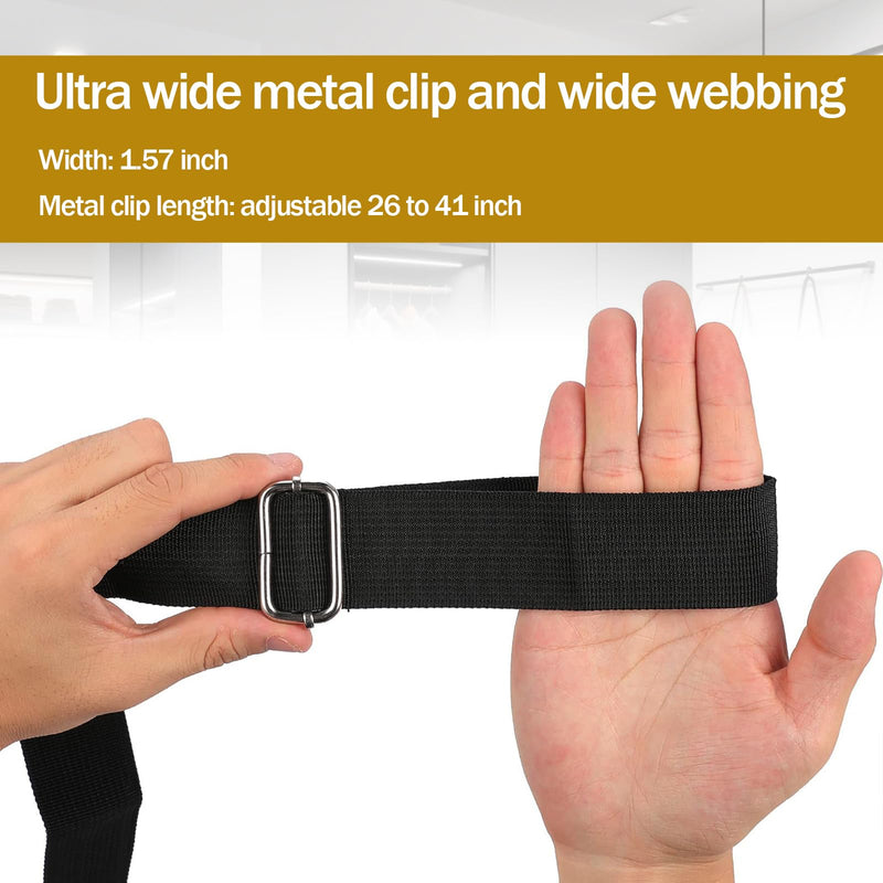 [Australia] - 2-Pack Dressing Aid Clips for Pants – Adjustable 26-41 Inches, Metal Clip & Nylon Strap – Independence Tool for Elderly, Disabled, Pregnant Women, Post-Surgery Recovery 