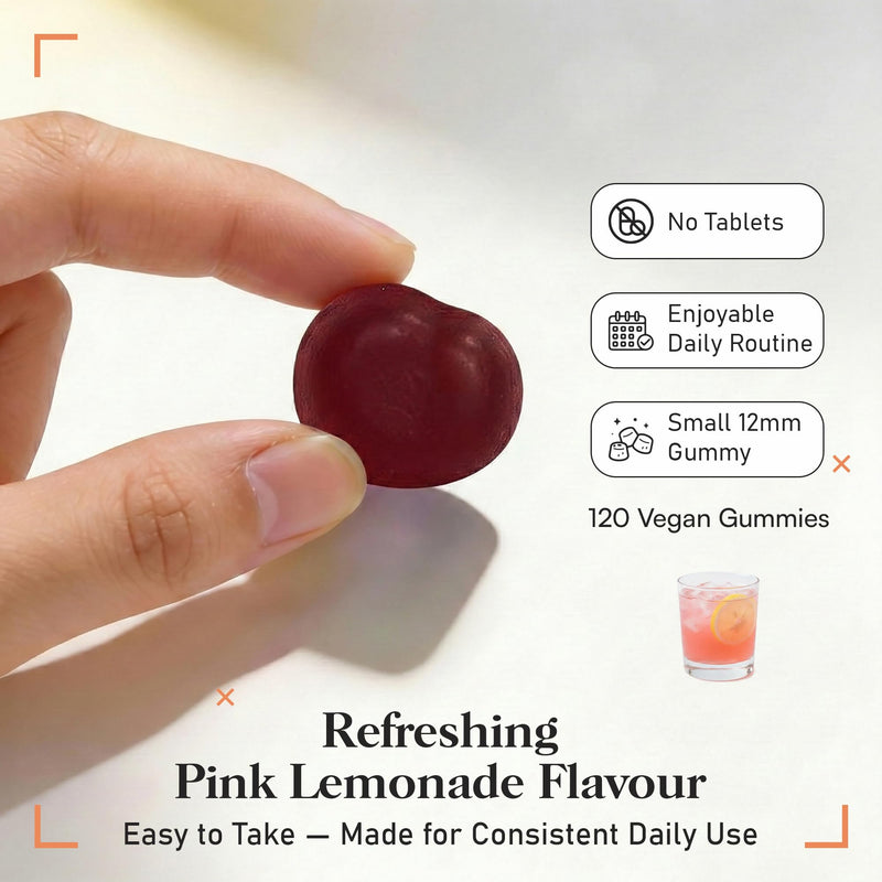 Hormone Harmony Gummies | 120 Vegan Gummies | Myo & D-Chiro Inositol 2100mg, D3, 5-MTHF Folate, P-5-P B6 & Chromium | Mood, Cycle & Hormonal Support for Women | Pink Lemonade | UK Made | by NutriVolv
