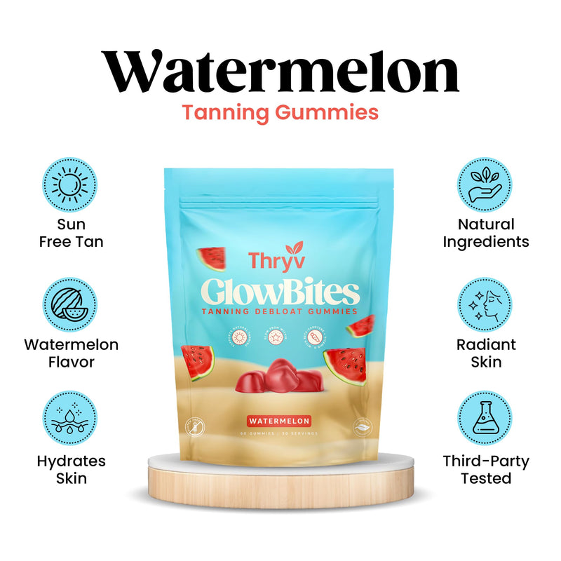 [Australia] - UVBites - Tanning Gummies - Self Tan Supplement - Tanning Pill Alternative - Fast Acting & Debloating Melanin Supplement with Beta Carotene, Astaxanthin, Niacinamide - Glow Up Skin 