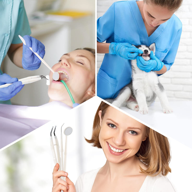 JMU 10 Pack Disposable Dental Examination Kit, 3Pcs Basic Instruments Set, Sterile Packaging, Dental Mirror Explorer Probe Plier, Oral Cleaning Dentist Tools (3pcs a Set, 10 Sets)