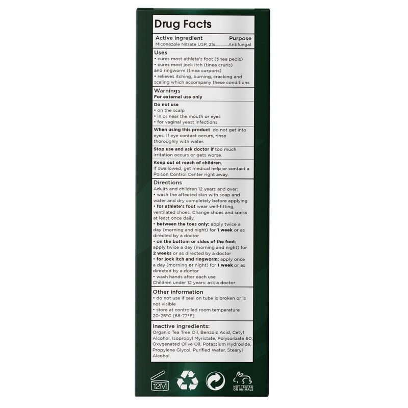 Terramed Just Think Comfort Foot Spray with Tea Tree Oil | Antifungal Treatment for Jock Itch, Nail Fungus & Ringworm | Fast Absorbing & Deep Penetrating Relief | Soothes Itching & Burning | 120ml