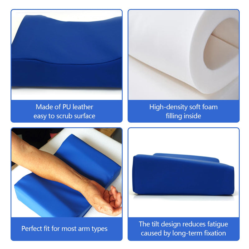 [Australia] - Arm Pillow for Infusion - Arm Positioning Cushion, Locator Slot Support Pad for Clinics Patient Nursing Care, 11" L x 7.9" W x 3.1" H, 1 Pcs 