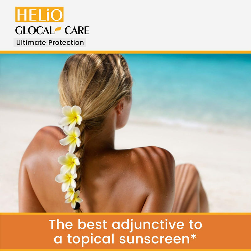 [Australia] - GlocalCare Helio Supports Skin Against UV Rays & Promotes Healing from Sun Damage - Polypodium Leucotomos Extract, Nutroxsun, Astaxanthin 