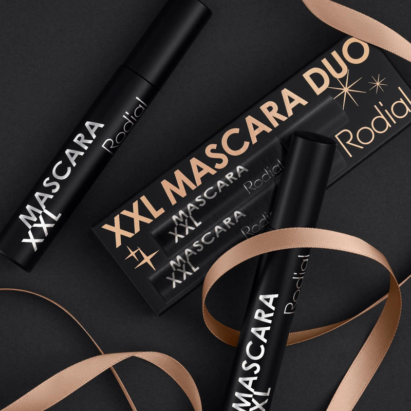 [Australia] - Rodial XXL Mascara Duo Kit - Holiday Gift Set with 2 x XXL Mascaras 0.44 fl. oz Each, Intense Black, Volumising, Long-Wear, Conditioning Formula with Beeswax, Carnauba Wax & Collagen 
