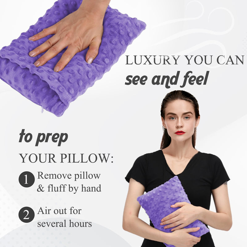 [Australia] - Abdominal Surgery Pillow with Pocket, Hysterectomy Pillow, Lumpectomy Recovery Pillow for Women, Small Pillow for Travel (Purple) Purple 