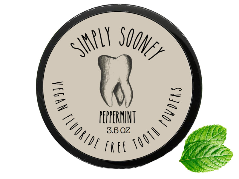 [Australia] - Zero Waste up to 6 Month Supply Organic Vegan Fluoride Free Tooth Powder Peppermint Flavor- Ships Without Any Plastic Packaging I Natural Whitening I Stronger Teeth 