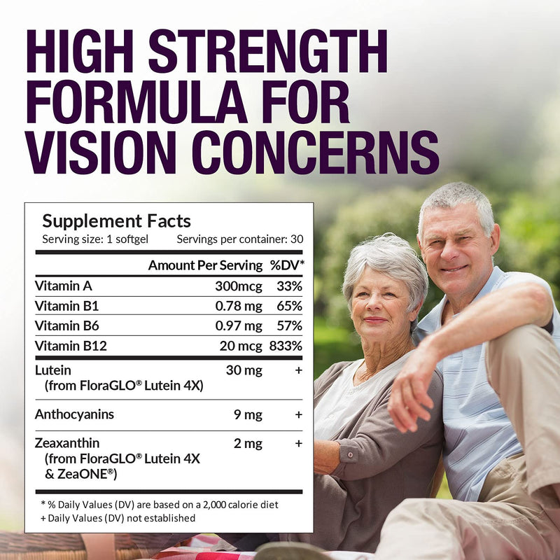 AFC Japan Ultimate Vision PRO - Eye Formula with FloraGLO Lutein 4X, Zeaxanthin, Bilberry Extract & Astaxanthin for Age-Related Eye Problem, Blurry & Poor Vision, Dry Eye, Macular Health, 30 count 1