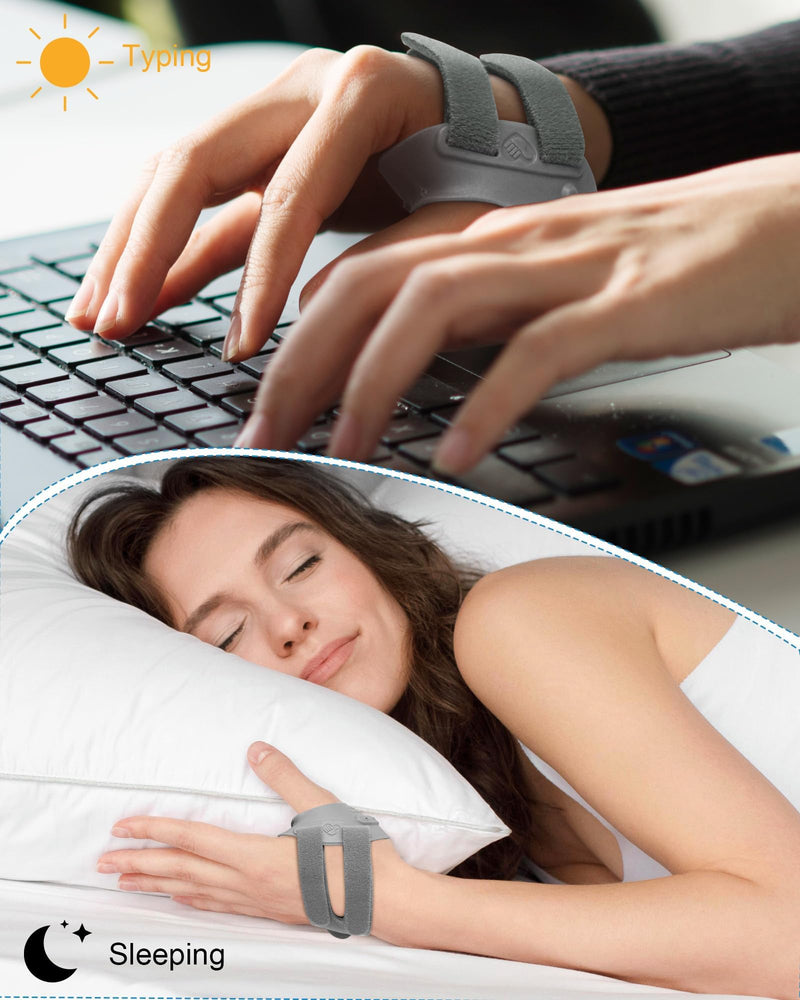 Thumb Brace for Joint Pain,CMC Joint Thumb Arthritis Brace, Thumb Splint for Osteoarthritis, Tendonitis, Arthritis Relief, Thumb Support Brace, CMC Joint Stabilizer Orthosis(Right Hand, L, Gray) Large Right Hand-Gray