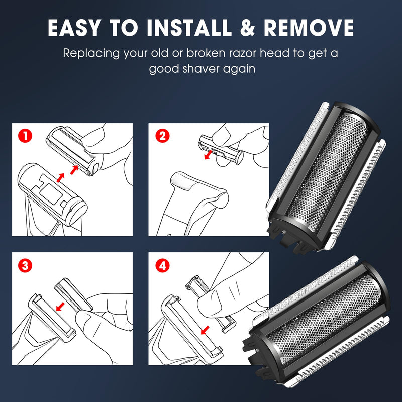 [Australia] - Replacement Foil Blade for Manscaped The Lawn Mower Electric 5.0 Ultra Trimmer - Groin/Body Hair Shaver Head, 2-Count 