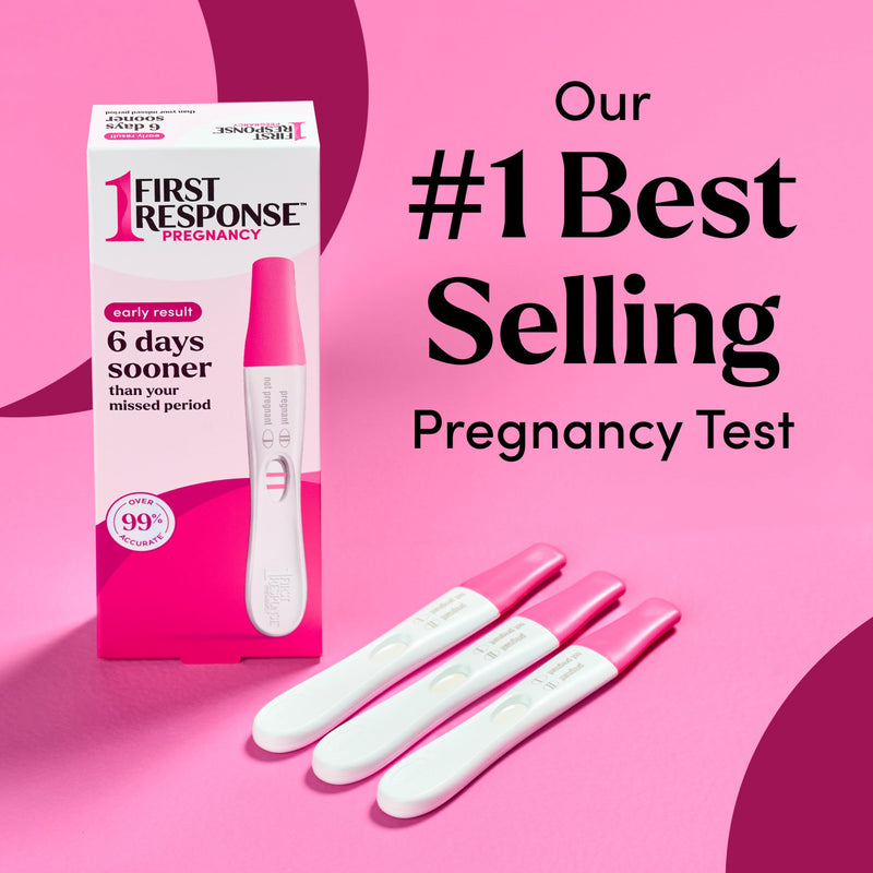 First Response Early Result Pregnancy Test, 3 Pack (Packaging & Test Design May Vary) | Test Before Missed Period*, Over 99% Accurate*, Detects Pregnancy Hormone, Results In 3 Minutes 3 Count