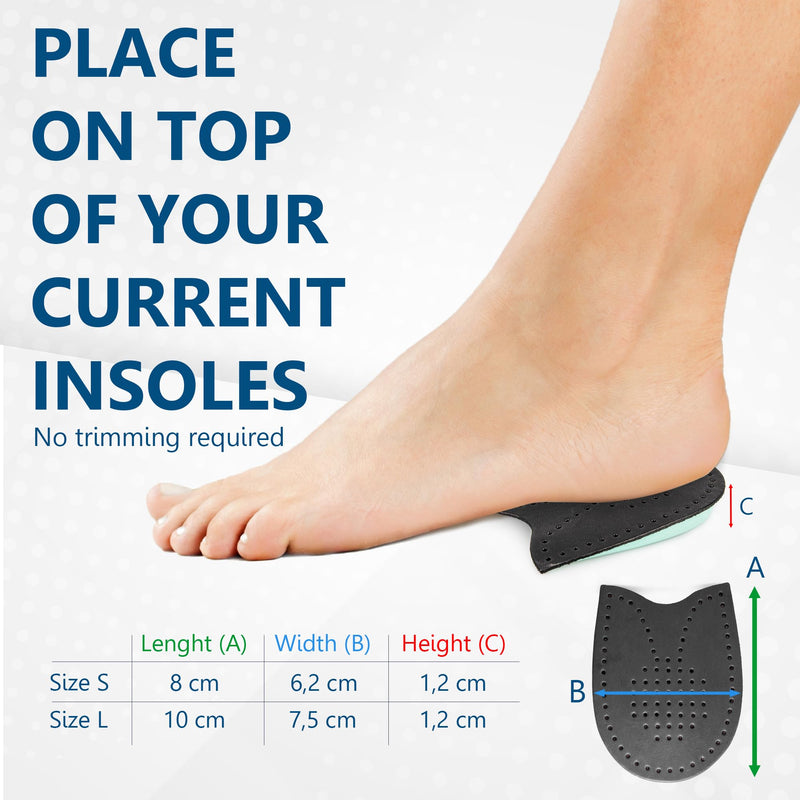 [Australia] - SULPO Heel Spur Insoles - Heel Pad Shoes with 3 Hardness Levels to Relieve Heel Pain and Plantar Fasciitis, Heel Cushion for Comfort and Support Black Size 35-41 Hard 35 - 41 Hard Black 