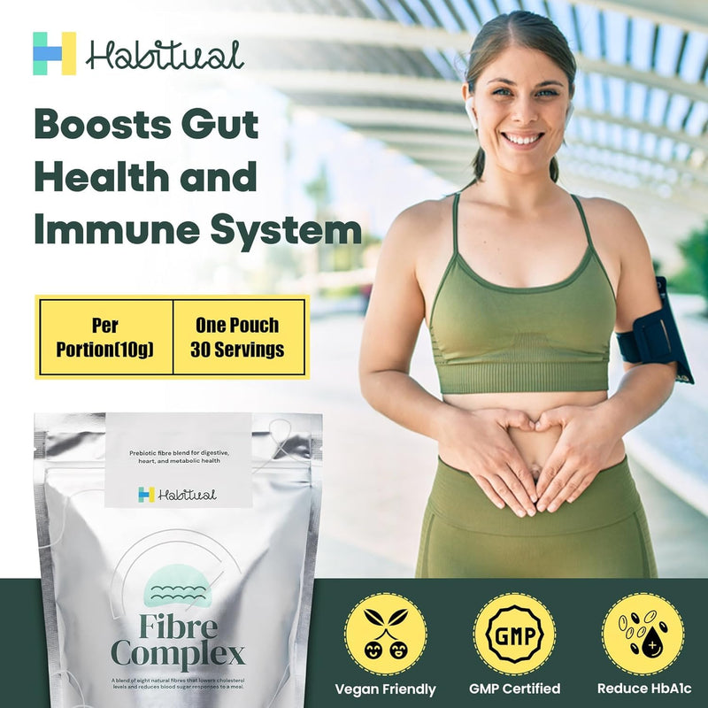 HABITUAL Soluble Fibre Food Supplement Plant Based Source of Daily Dietary | Vegetarian, Gluten Free Diets and Non GMO 100% Natural