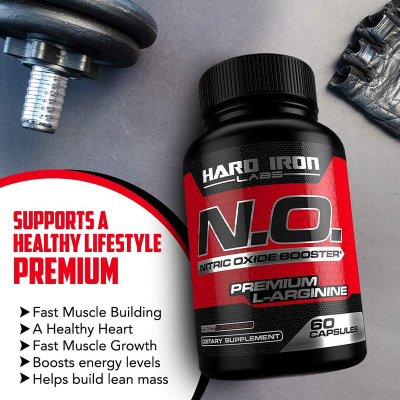 [Australia] - N.O. Nitric Oxide Booster with L-Arginine, L-Citrulline, Beta Alanine, AAKG - Non-GMO, Gluten-Free, Vegan - Pre-Workout Supplement for Muscle Growth, Stamina, Energy, Pumps, Vascularity - 120 Capsules 120 Count (Pack of 1) 