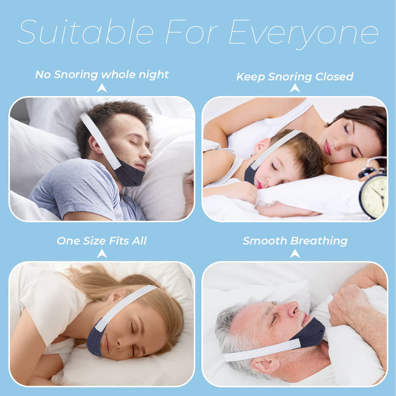 [Australia] - Chin Strap Replace for ResMed, Adjustable Ventilation Chin Strap to Keep Mouth Closed and Reduce Air Loss, Anti Snoring Chin Straps for Men Women (2 Pack) 2 Pack 